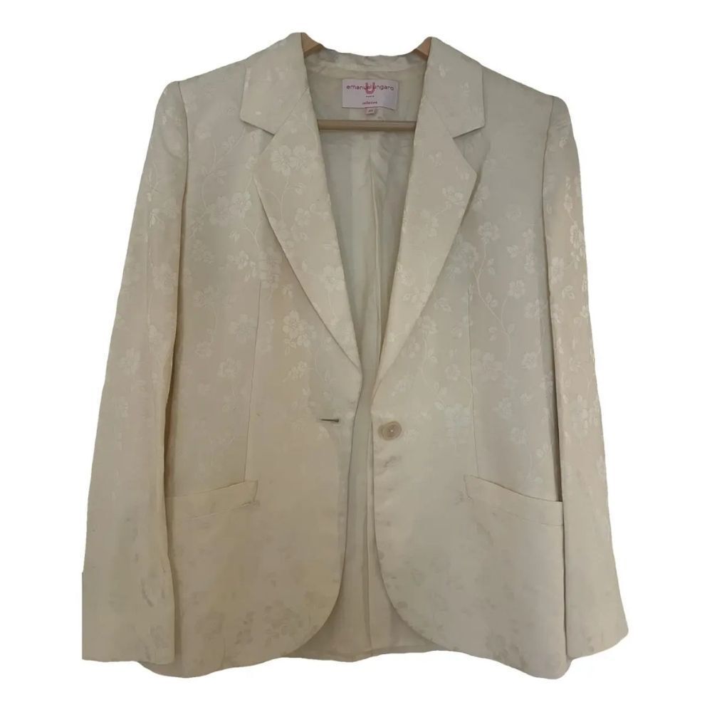 Emanuel Ungaro Floral Cream Blazer. It 42